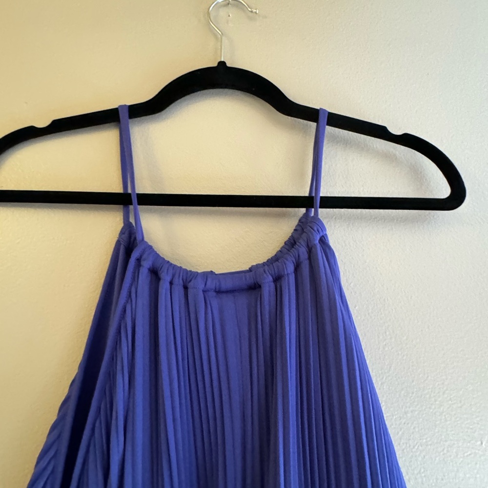 Lane bryant purple pleated halter dress - Picture 5 of 7